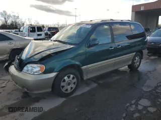 2002 Kia Sedona LX with VIN KNDUP131426217512, listed as a Copart auction lot 80928774 with 163,176 mi miles and Salvage Title. Bid and sale history available at carsss.com. Image 1.
