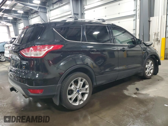 2015 Ford Escape Titanium with VIN 1FMCU9J96FUA43340, listed as a Copart auction lot 55756395 with 142,039 mi miles and Salvage Title. Bid and sale history available at DreamBid. Image 3.