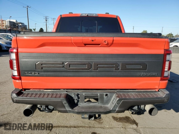 2021 Ford F-150 Raptor with VIN 1FTFW1RG0MFC28419, listed as a Copart auction lot 88366665 with 42,457 mi miles and Salvage Title. Bid and sale history available at carsss.com. Image 6.