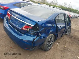 2015 Honda Civic Sedan EX with VIN 19XFB2F84FE020443, listed as a IAAI auction lot 42030422 with Not Provided miles. Bid and sale history available at carsss.com. Image 4.