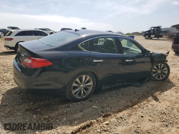 2012 Infiniti M37 with VIN JN1BY1AR6CM390879, listed as a Copart auction lot 51152655 with 187,611 mi miles and Salvage Title. Bid and sale history available at carsss.com. Image 3.