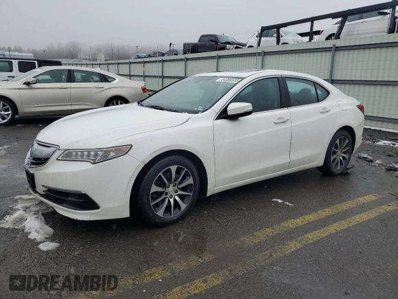 2017 Acura TLX with VIN 19UUB1F38HA003433, listed as a Copart auction lot 44388555 with 129,751 mi miles and Salvage Title. Bid and sale history available at carsss.com. Image 1.