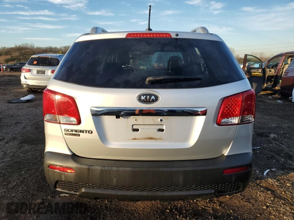 2011 Kia Sorento LX with VIN 5XYKT3A17BG089443, listed as a Copart auction lot 80092684 with 195,916 mi miles and Salvage Title. Bid and sale history available at carsss.com. Image 6.