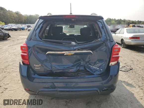 2016 Chevrolet Equinox LT with VIN 2GNFLFEKXG6269355, listed as a Copart auction lot 53892635 with 80,382 mi miles and Salvage Title. Bid and sale history available at DreamBid. Image 6.