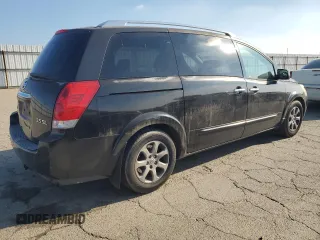 2007 Nissan Quest SE with VIN 5N1BV28U17N110898, listed as a Copart auction lot 86811594 with 213,558 mi miles and Salvage Title. Bid and sale history available at carsss.com. Image 3.