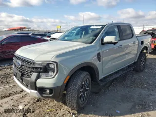 2024 Ford Ranger LARIAT with VIN 1FTER4KH0RLE20102, listed as a Copart auction lot 85329524 with 7,752 mi miles and Salvage Title. Bid and sale history available at carsss.com. Image 1.