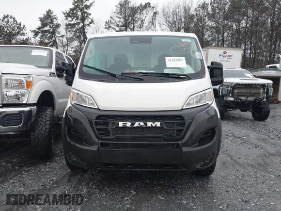 2023 Ram ProMaster Cargo with VIN 3C6LRVVG3PE603829, listed as a IAAI auction lot 41682802 with 8,408 mi miles and . Bid and sale history available at DreamBid. Image 11.