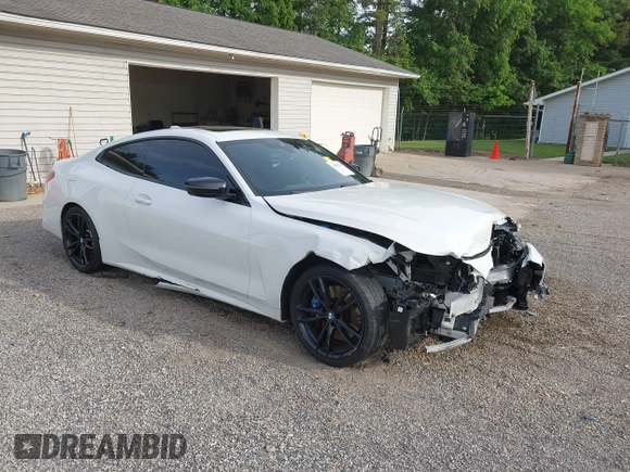 2021 BMW 4 Series 430i xDrive z VIN WBA73AP05MCG14970, wystawiony jako IAAI lot #42335790 z przebiegiem 69 926 mil mil oraz . Historia ofert i sprzedaży dostępna na DreamBid. Obrazek 1.
