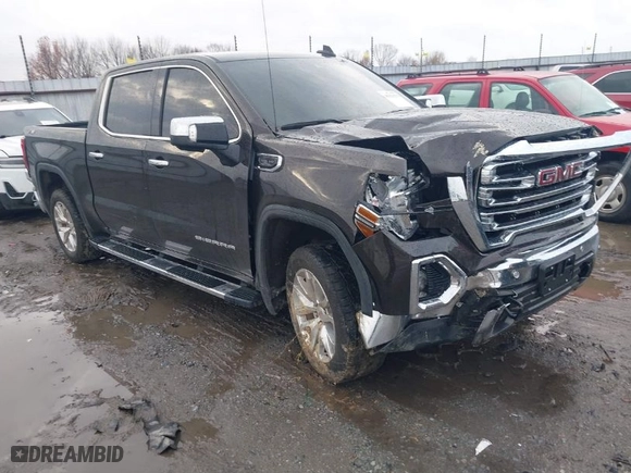 2019 GMC Sierra 1500 SLT with VIN 1GTU9DED0KZ423413, listed as a IAAI auction lot 41126279 with 98,781 mi miles. Bid and sale history available at carsss.com. Image 1.