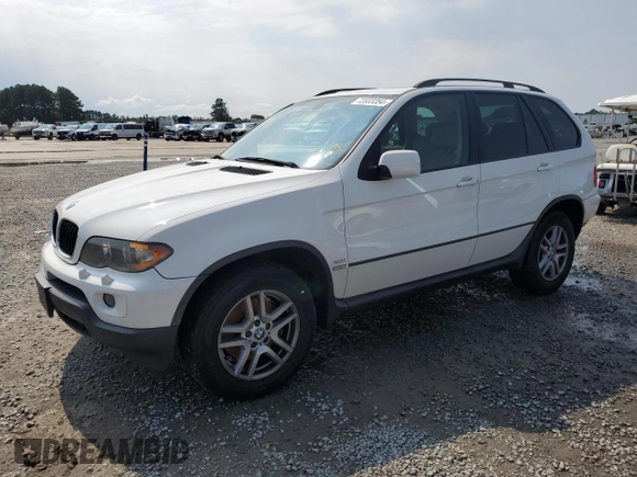 2005 BMW X5 3.0i with VIN 5UXFA13545LY18548, listed as a Copart auction lot 72833354 with 128,025 mi miles and Salvage Title. Bid and sale history available at carsss.com. Image 1.