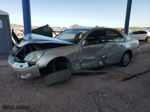 2002 Lexus LS 430 with VIN JTHBN30F120081446, listed as a Copart auction lot 52643775 with 153,832 mi miles and Salvage Title. Bid and sale history available at carsss.com. Image 1.