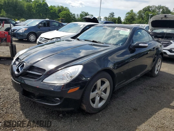 2008 Mercedes-Benz SLK 280 with VIN WDBWK54F88F176639, listed as a Copart auction lot 63064995 with 77,190 mi miles and Salvage title. Bid and sale history available at DreamBid. Image 1.