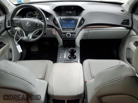 2019 Acura MDX with VIN 5J8YD4H33KL037219, listed as a Copart auction lot 58569505 with 28,215 mi miles and Salvage title. Bid and sale history available at DreamBid. Image 8.