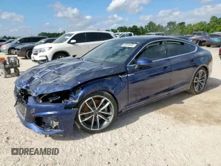 2023 Audi A5 Sportback S line Premium Plus с VIN WAUFACF59PA019708, выставлен на аукционе Copart как лот 64804645 с пробегом 52 356 миль миль и Списание • Salvage title. История ставок и продаж доступна на DreamBid. Изображение 1.