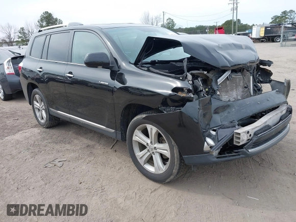 2012 Toyota Highlander Limited with VIN 5TDDK3EH7CS170207, listed as a IAAI auction lot 41711679 with 1 mi miles. Bid and sale history available at carsss.com. Image 1.