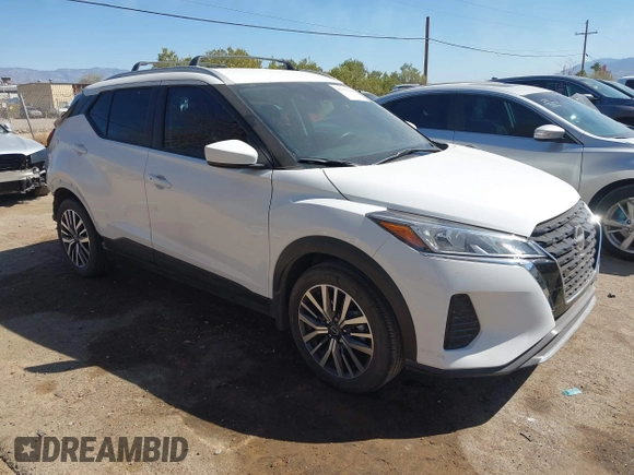 2024 Nissan Kicks SV with VIN 3N1CP5CV3RL496072, listed as a IAAI auction lot 41827609 with 9,059 mi miles. Bid and sale history available at carsss.com. Image 1.