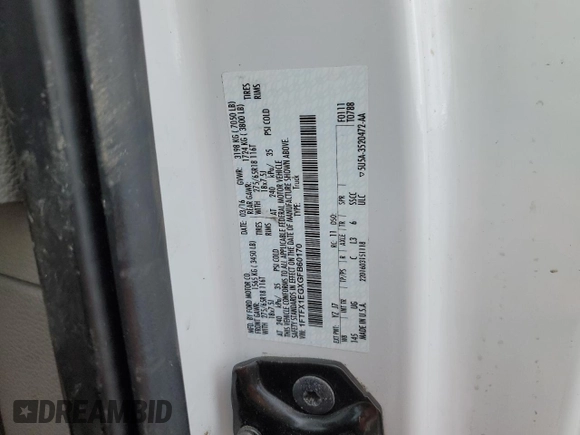 2016 Ford F-150 XLT with VIN 1FTFX1EGXGFB60170, listed as a Copart auction lot 44232025 with 91,488 mi miles and Salvage Title. Bid and sale history available at carsss.com. Image 15.