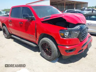 2024 Ram 1500 Big Horn with VIN 1C6SRFFT6RN202805, listed as a IAAI auction lot 42203177 with 9,469 mi miles and . Bid and sale history available at DreamBid. Image 1.