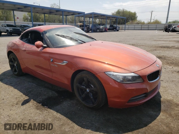 2014 BMW Z4 sDrive28i with VIN WBALL5C50EJ105435, listed as a Copart auction lot 63143824 with 0 mi miles and Salvage Title. Bid and sale history available at carsss.com. Image 4.
