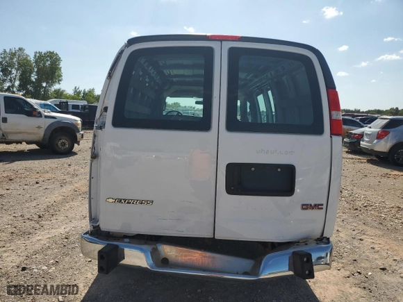 2022 GMC Savana Cargo Van with VIN 1GTW7AFP0N1234382, listed as a Copart auction lot 65016334 with 0 mi miles and Clean Title. Bid and sale history available at carsss.com. Image 6.