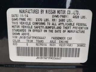 2015 Infiniti Q50 Sport z VIN JN1BV7AP7FM334447, wystawiony jako IAAI lot #42595908 z przebiegiem 168 214 mil mil oraz . Historia ofert i sprzedaży dostępna na DreamBid. Obrazek 9.