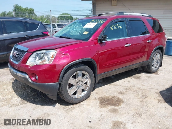 2010 GMC Acadia SLT2 with VIN 1GKLVNED7AJ205791, listed as a IAAI auction lot 42687236 with 184,836 mi miles and . Bid and sale history available at DreamBid. Image 17.