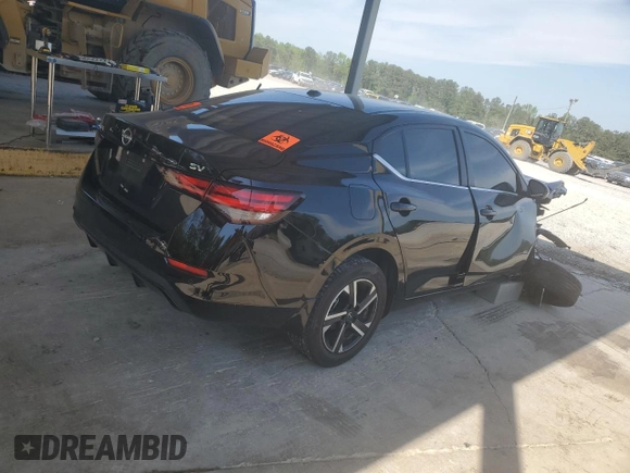 2024 Nissan Sentra SV with VIN 3N1AB8CV6RY256508, listed as a Copart auction lot 53729815 with 25,274 mi miles and Clean Title. Bid and sale history available at DreamBid. Image 3.