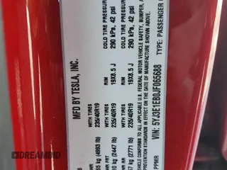 2018 Tesla Model 3 Long Range Battery z VIN 5YJ3E1EB0JF065688, wystawiony jako Copart lot #58981775 z przebiegiem 75 146 mil mil oraz Szkoda całkowita • Salvage title. Historia ofert i sprzedaży dostępna na DreamBid. Obrazek 12.