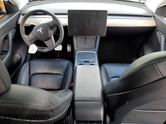 2021 Tesla Model Y Long Range with VIN 5YJYGDEEXMF188737, listed as a Copart auction lot 49117605 with 49,201 mi miles and Salvage Title. Bid and sale history available at DreamBid. Image 8.