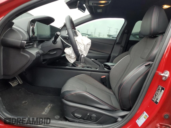 2023 Hyundai Elantra N Line z VIN KMHLR4AF9PU498016, wystawiony jako Copart lot #52012365 z przebiegiem 20 521 mil mil oraz Szkoda całkowita • Salvage title. Historia ofert i sprzedaży dostępna na DreamBid. Obrazek 7.