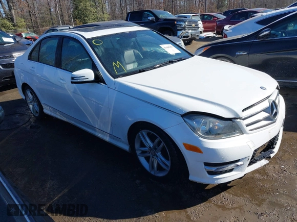 2013 Mercedes-Benz C-Class C 300 Sport with VIN WDDGF8AB6DR288450, listed as a IAAI auction lot 41440383 with 65,588 mi miles. Bid and sale history available at carsss.com. Image 1.