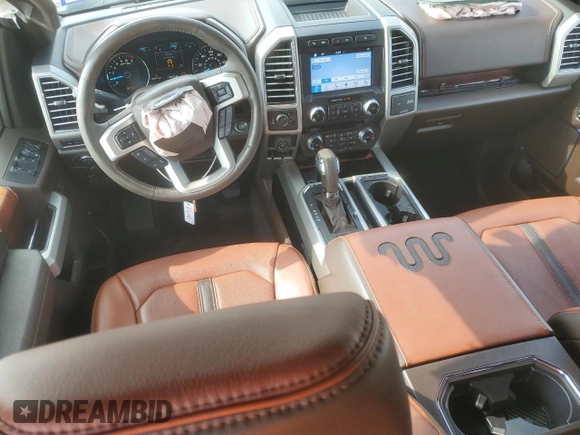 2018 Ford F-150 XL with VIN 1FTEW1E55JFB11639, listed as a Copart auction lot 53542705 with 39,367 mi miles and Salvage Title. Bid and sale history available at carsss.com. Image 8.