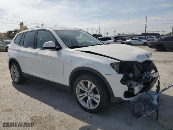 2016 BMW X3 xDrive28i with VIN 5UXWX9C5XG0D93339, listed as a Copart auction lot 45757055 with 0 mi miles and Salvage Title. Bid and sale history available at carsss.com. Image 4.