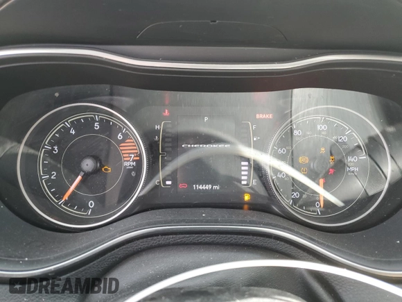 2020 Jeep Cherokee Latitude with VIN 1C4PJLCB4LD653051, listed as a Copart auction lot 53192795 with 114,449 mi miles and Salvage Title. Bid and sale history available at DreamBid. Image 9.