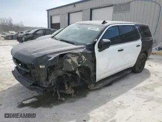 2021 Chevrolet Tahoe Commercial with VIN 1GNSKLED4MR375172, listed as a Copart auction lot 48986465 with 0 mi miles and Salvage Title. Bid and sale history available at carsss.com. Image 1.