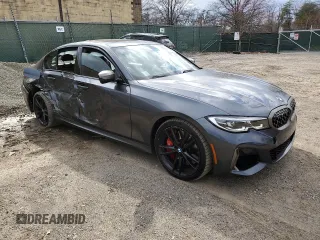 2022 BMW 3 Series M340i xDrive with VIN 3MW5U9J06N8C67957, listed as a Copart auction lot 49737485 with 10,563 mi miles and Salvage Title. Bid and sale history available at carsss.com. Image 4.