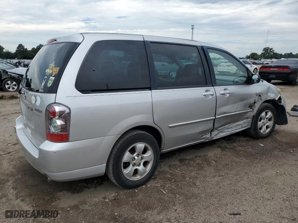 2004 Mazda MPV ES with VIN JM3LW28J240519116, listed as a Copart auction lot 58103714 with 227,151 mi miles and Salvage Title. Bid and sale history available at carsss.com. Image 3.