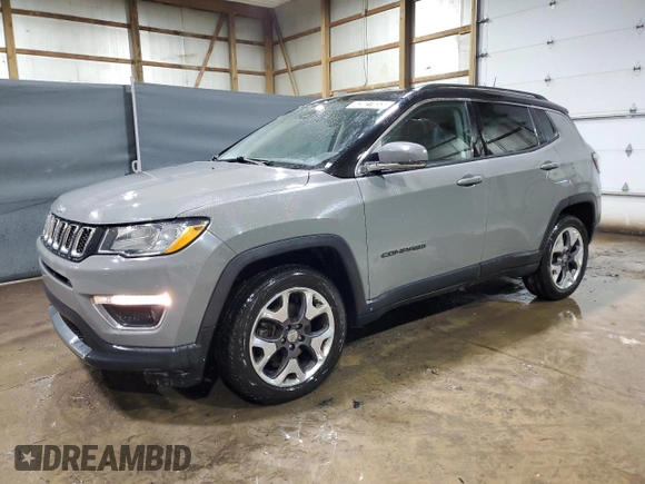 2021 Jeep Compass Limited with VIN 3C4NJDCBXMT596069, listed as a Copart auction lot 42027855 with 119,236 mi miles and Clean title. Bid and sale history available at DreamBid. Image 1.