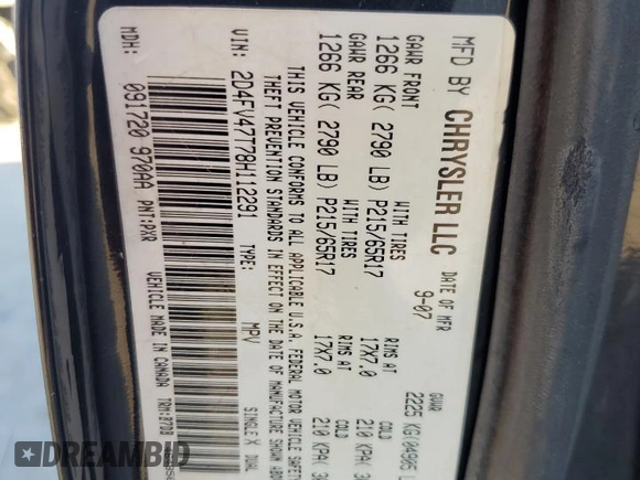 2008 Dodge Magnum z VIN 2D4FV47T78H112291, wystawiony jako Copart lot #42641135 z przebiegiem 140 048 mil mil oraz Szkoda całkowita • Salvage title. Historia ofert i sprzedaży dostępna na DreamBid. Obrazek 13.