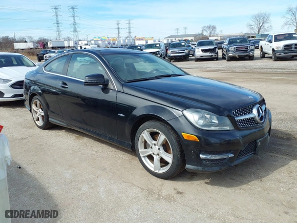 2012 Mercedes-Benz C-Class C 250 with VIN WDDGJ4HB4CF743051, listed as a IAAI auction lot 41765592 with 159,574 mi miles. Bid and sale history available at carsss.com. Image 1.