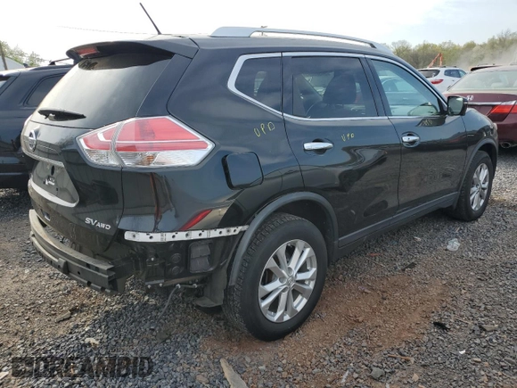 2016 Nissan Rogue SV with VIN KNMAT2MV1GP647313, listed as a Copart auction lot 54320595 with 105,490 mi miles and Salvage Title. Bid and sale history available at carsss.com. Image 3.