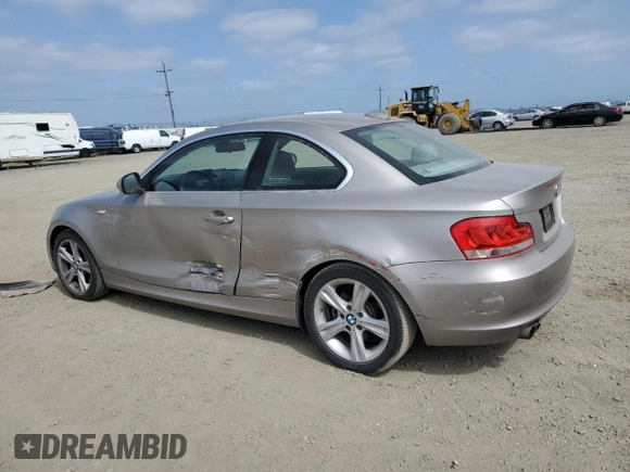 2012 BMW 1 Series 128i with VIN WBAUP9C59CVL91758, listed as a Copart auction lot 53908995 with 88,760 mi miles and Salvage title. Bid and sale history available at DreamBid. Image 2.