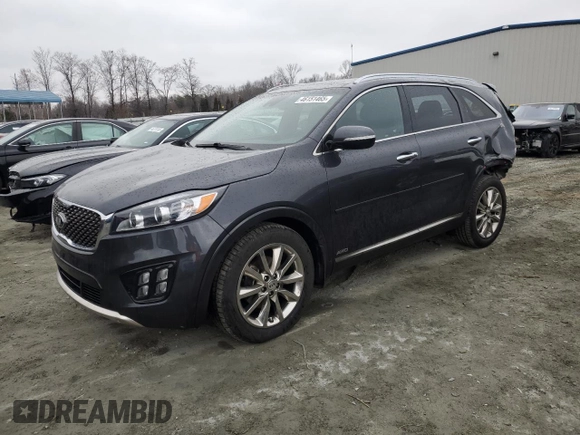 2018 Kia Sorento SX with VIN 5XYPKDA59JG402833, listed as a Copart auction lot 46151465 with 42,235 mi miles and Salvage Title. Bid and sale history available at carsss.com. Image 1.