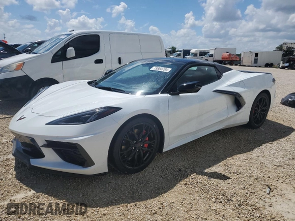 2023 Chevrolet Corvette 2LT with VIN 1G1YB3D43P5103804, listed as a Copart auction lot 73804784 with 0 mi miles and Salvage Title. Bid and sale history available at carsss.com. Image 1.