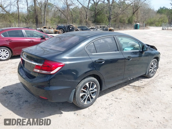 2013 Honda Civic EX with VIN 19XFB2F80DE253927, listed as a IAAI auction lot 41834659 with 177,558 mi miles and . Bid and sale history available at DreamBid. Image 4.