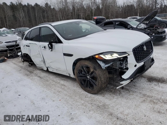 2025 Jaguar F-Pace R-Dynamic S with VIN SADCT2FU4SA748861, listed as a Copart auction lot 87000834 with 9,494 mi miles and Clean Title. Bid and sale history available at DreamBid. Image 4.