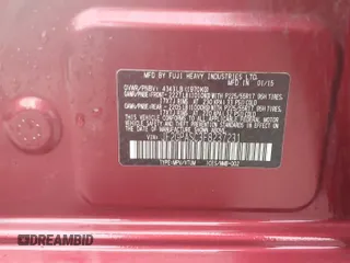 2015 Subaru Crosstrek Limited with VIN JF2GPASC3F8237231, listed as a Copart auction lot 57872075 with Not provided miles and Salvage title. Bid and sale history available at DreamBid. Image 13.