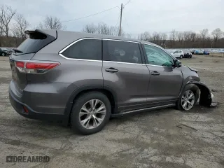 2015 Toyota Highlander LE with VIN 5TDBKRFH8FS196280, listed as a Copart auction lot 51072125 with 0 mi miles and Non Repairable. Bid and sale history available at carsss.com. Image 3.