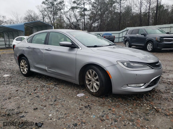 2015 Chrysler 200 C with VIN 1C3CCCCG0FN510234, listed as a Copart auction lot 44446825 with 48,276 mi miles and Salvage Title. Bid and sale history available at carsss.com. Image 4.