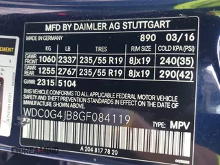 2016 Mercedes-Benz GLC 300 z VIN WDC0G4JB8GF084119, wystawiony jako IAAI lot #42250503 z przebiegiem 137 352 mil mil oraz . Historia ofert i sprzedaży dostępna na DreamBid. Obrazek 9.